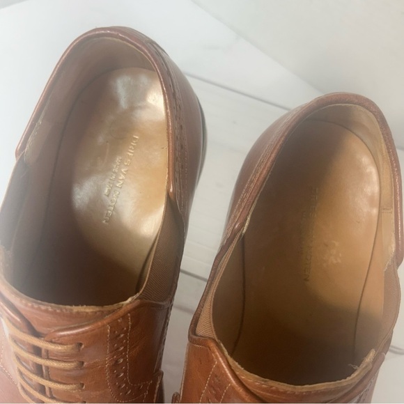 Dries Van Noten Men’s Oxfords Lace Up Made in Italy Cognac Brown Wooden Sole